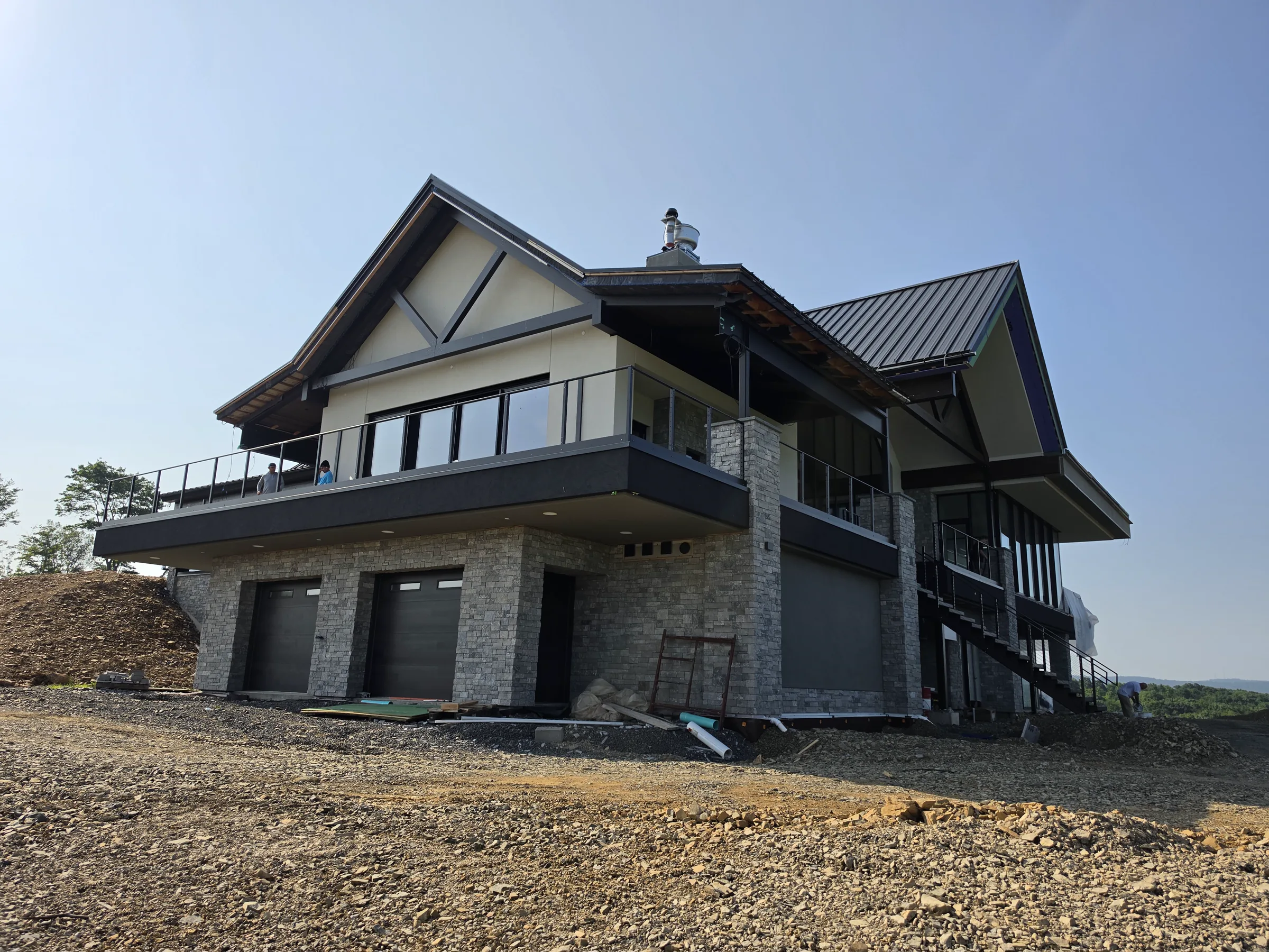 Completed luxury estate residence composed around the surrounding landscape